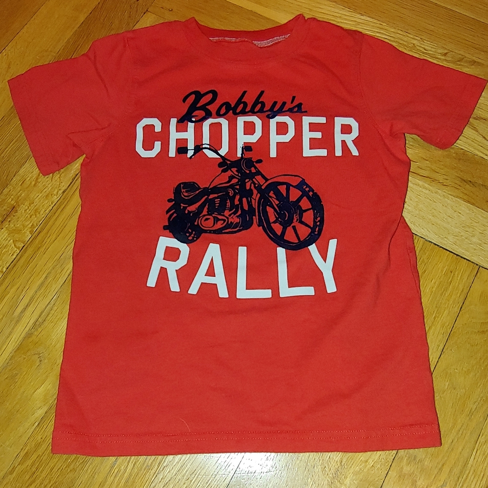 3/$20🌟 Carter's Boys Red Chopper Rally T-Shirt Size 7